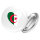 Button Algerien Flagge Herz Anstecker