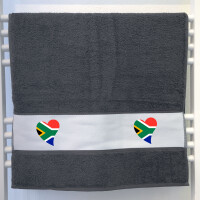 Handtuch Südafrika Flagge Herz 50x100cm