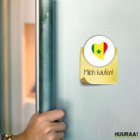 Magnet Senegal Flagge Herz 59mm Kühlschrankmagnet