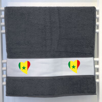 Handtuch Senegal Flagge Herz 50x100cm