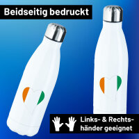 Trinkflasche Elfenbeinküste Flagge Herz 500ml...