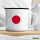 Emaille Tasse Japan Flagge Herz 300ml Vintage Emaille Becher