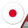 Aufkleber Japan Flagge Herz 10cm rund