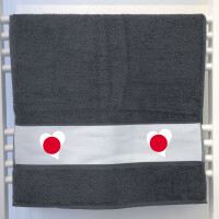 Handtuch Japan Flagge Herz 50x100cm