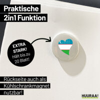 Magnet Usbekistan Flagge Herz 59mm Kühlschrankmagnet