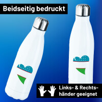 Trinkflasche Usbekistan Flagge Herz 500ml Edelstahl...
