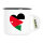 Emaille Tasse Jordanien Flagge Herz 300ml Vintage