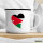 Emaille Tasse Jordanien Flagge Herz 300ml Vintage