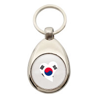 Schlüsselanhänger Südkorea Flagge Herz