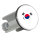 Waschbeckenstöpsel Südkorea Flagge Herz 4cm