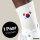 Socken Südkorea Flagge Herz Größe 37/46 White Motiv Tennissocken