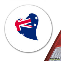 Aufkleber Australien Flagge Herz 10cm Sticker