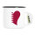 Emaille Tasse Katar Flagge Herz 300ml Vintage