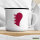 Emaille Tasse Katar Flagge Herz 300ml Vintage