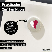 Magnet Katar Flagge Herz 59mm Kühlschrankmagnet