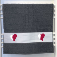 Handtuch Katar Flagge Herz 50x100cm