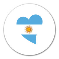 Aufkleber Argentinien Flagge Herz 10cm Sticker