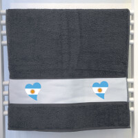 Handtuch Argentinien Flagge Herz 50x100cm