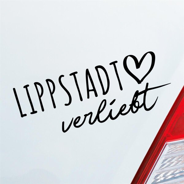 Lippstadt verliebt Herz Stadt Heimat Liebe Car Auto Aufkleber Sticker Heckscheibenaufkleber