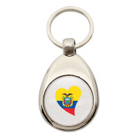 Schlüsselanhänger Ecuador Flagge Herz...