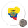 Magnet Ecuador Flagge Herz 59mm Kühlschrankmagnet