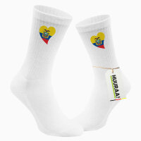 Unisex Socken Ecuador Flagge Herz Baumwolle