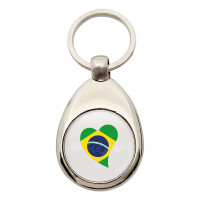 Schlüsselanhänger Brasilien Flagge Herz...
