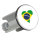 Waschbeckenstöpsel Brasilien Flagge Herz 4cm Abflussstopfen