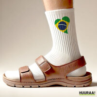 Unisex Socken Brasilien Flagge Herz Baumwolle