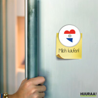 Magnet Paraguay Flagge Herz 59mm Kühlschrankmagnet