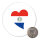 Magnet Paraguay Flagge Herz 59mm Kühlschrankmagnet