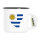 Emaille Tasse Uruguay Flagge Herz 300ml Vintage