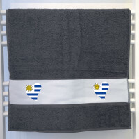 Handtuch Uruguay Flagge Herz 50x100cm