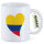 Kaffeetasse Kolumbien Flagge Herz 330ml