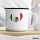 Emaille Tasse Mexiko Flagge Herz 300ml Vintage Emaille Becher