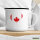 Emaille Tasse Kanada Flagge Herz 300ml Vintage