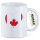 Kaffeetasse Kanada Flagge Herz 330ml