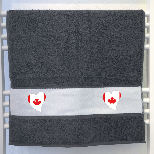 Handtuch Kanada Flagge Herz 50x100cm