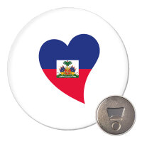 Magnet Haiti Flagge Herz 59mm Kühlschrankmagnet