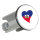 Waschbeckenstöpsel Haiti Flagge Herz 4cm Abflussstopfen