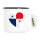 Emaille Tasse Panama Flagge Herz 300ml Vintage Emaille Becher
