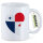Kaffeetasse Panama Flagge Herz 330ml