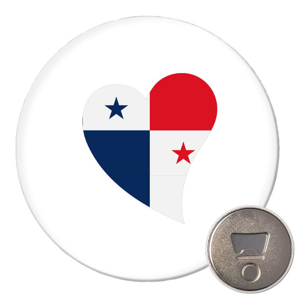 Magnet Panama Flagge Herz 59mm Kühlschrankmagnet