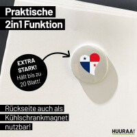 Magnet Panama Flagge Herz 59mm Kühlschrankmagnet