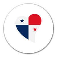 Aufkleber Panama Flagge Herz 10cm Sticker