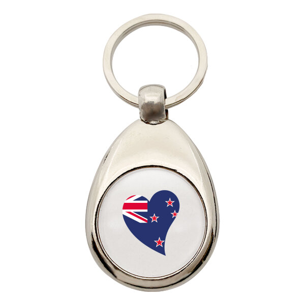 Schlüsselanhänger Neuseeland Flagge Herz