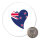 Magnet Neuseeland Flagge Herz 59mm Kühlschrankmagnet