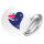 Button Neuseeland Flagge Herz Anstecker