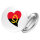 Button Angola Flagge Herz Anstecker