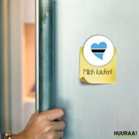 Magnet Botswana Flagge Herz 59mm Kühlschrankmagnet